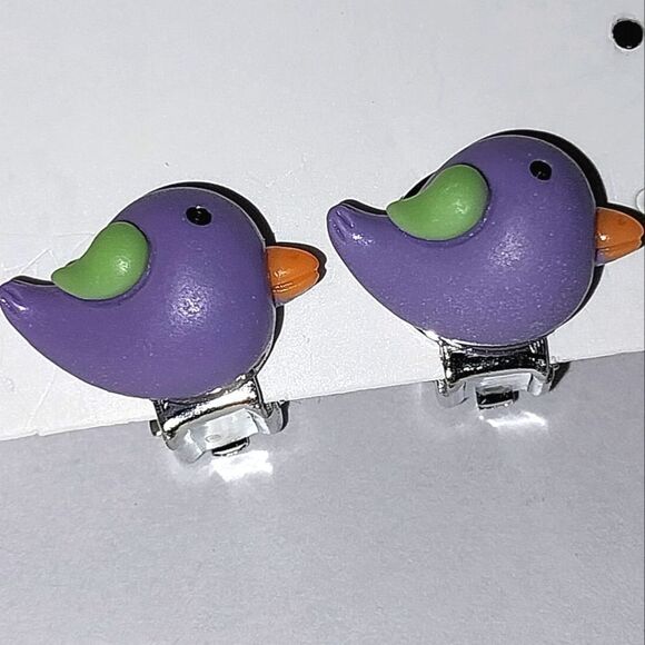 Beautiful girls bird clip-on earrings for kids - Picture 4 of 4